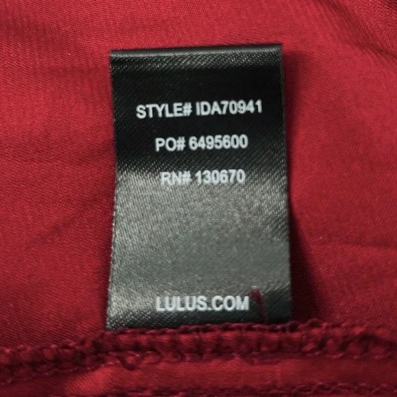 LULU'S Formal Wine Faux Wrap Dress - Picture 12 of 12